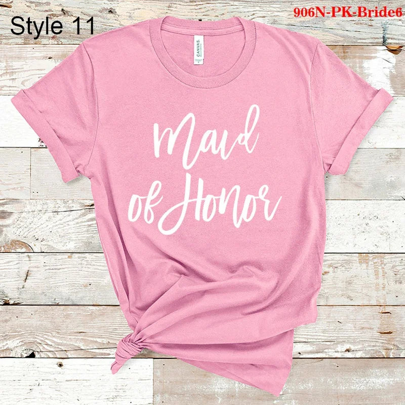 Bridal Bachelor Party T Shirts Baby of Honor Mother of the Groom Jr. Bridesmaid Bride Flowers Girl Brides Babes Team Bride Maid