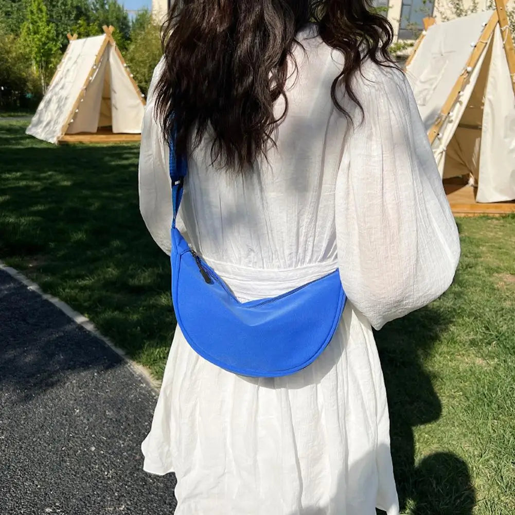 Trendy Women Casual Nylon Crossbody Bag Dumpling Bag Shoulder Bag Large Dumpling Purse Casual Women's Crossbody Bags