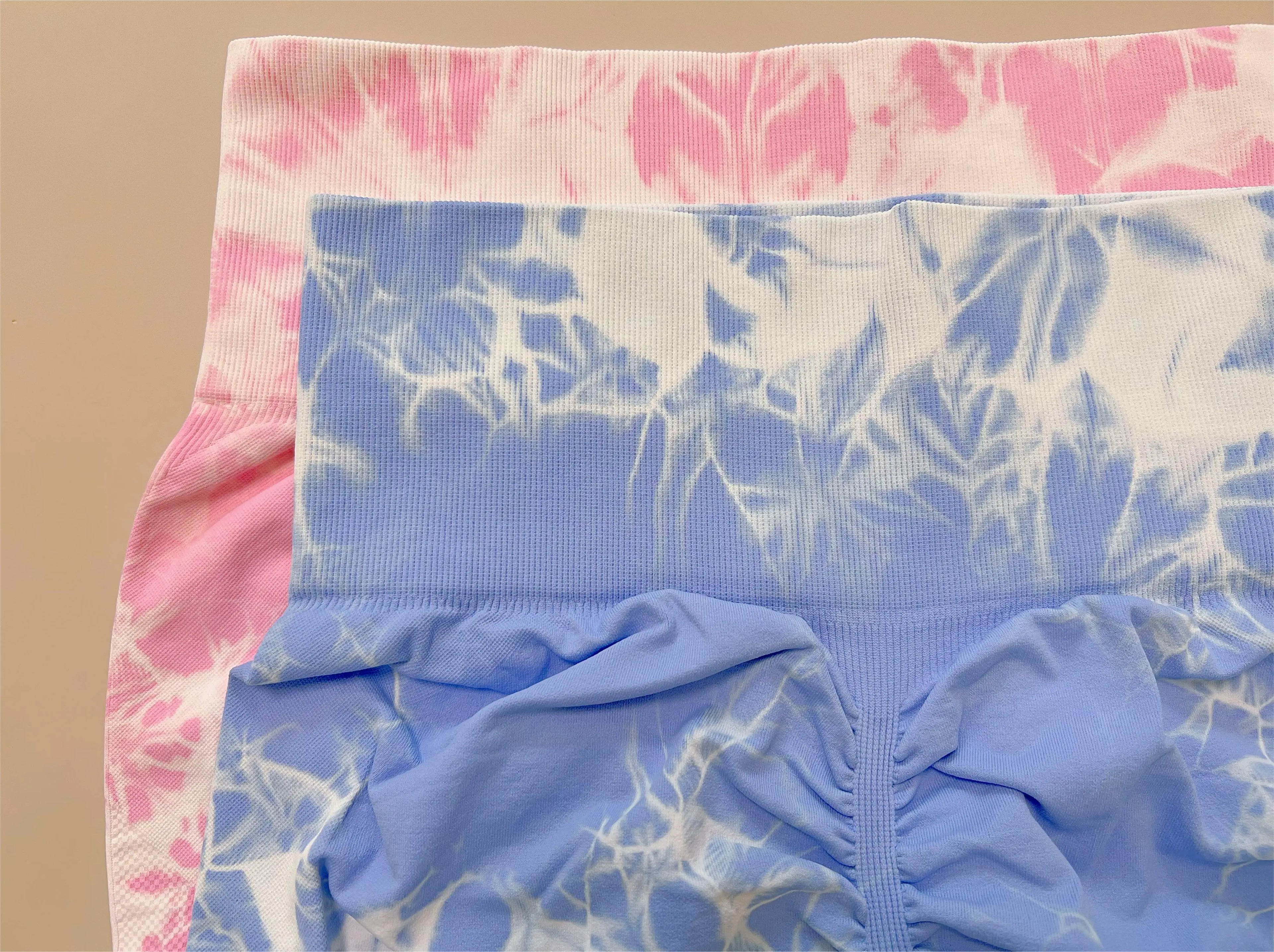 Women Tie Dye Seamless Leggings Push Up Sports Fitness Scrunch Yoga Running Pants Butt Lifting Elastic Tights Leggins Nylon