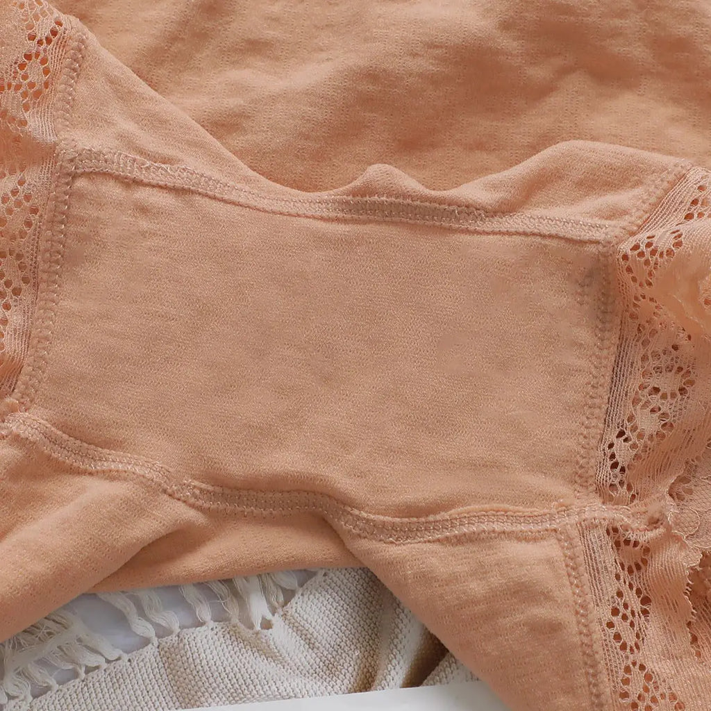 Soft Women's Pink Lace Biker Safety Shorts Breathable Anti-Chafing Underwear for Dresses and Skirts