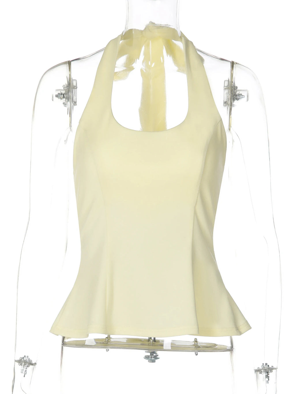 Dulzura Halter Backless Slim Lace Up Corset Tank Top Women'S Fashion Sexy Casual Y2K Top Party Club Street Style Summer Clothes