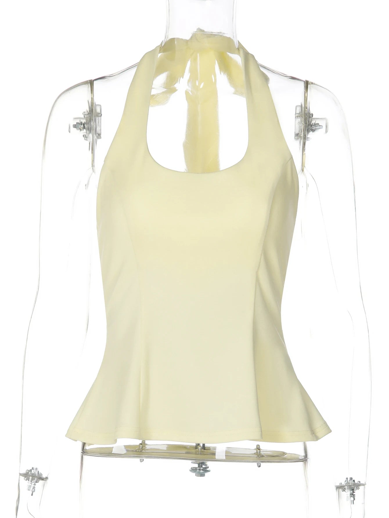 Dulzura Halter Backless Slim Lace Up Corset Tank Top Women'S Fashion Sexy Casual Y2K Top Party Club Street Style Summer Clothes