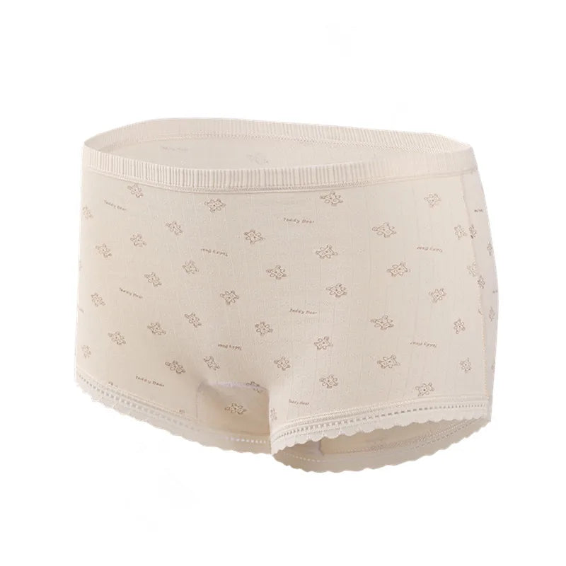 Women's Breathable Lace Panties Traceless Boxer Briefs Soft Mid-Rise Comfortable Underwear Sexy Intimates