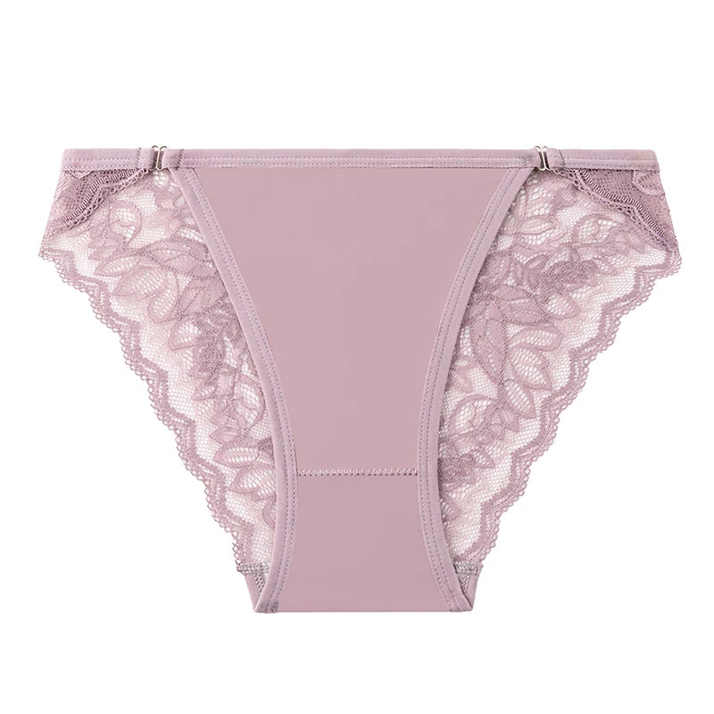 TrowBridge 3PCS/Set Women's Panties Sweet Hollow Out Lace Underwear Leopard Sexy Lingerie Fashion Ladies Briefs Cozy Underpants