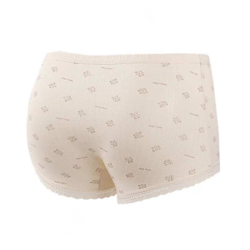 Women's Breathable Lace Panties Traceless Boxer Briefs Soft Mid-Rise Comfortable Underwear Sexy Intimates