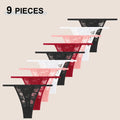 FINETOO 9Pcs Perspective T-Back Thongs Women Sexy Low Rise G-Strings Breathable Underpants Female Lace Floral Intimates Lingerie