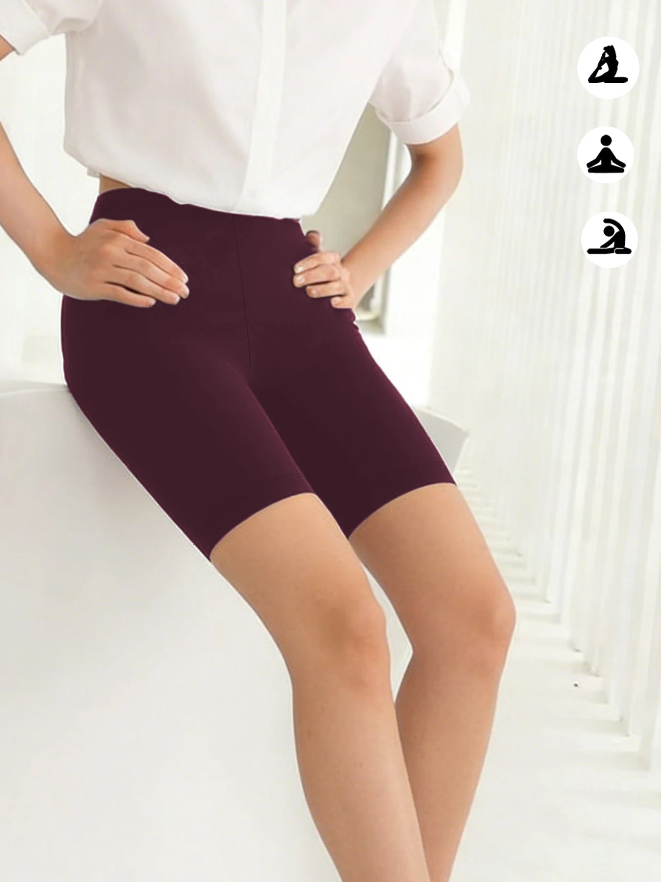 Women's Super Soft Biker Shorts High Stretchy No See Through Workout Running Yoga Athletic Gym Fitness Pants
