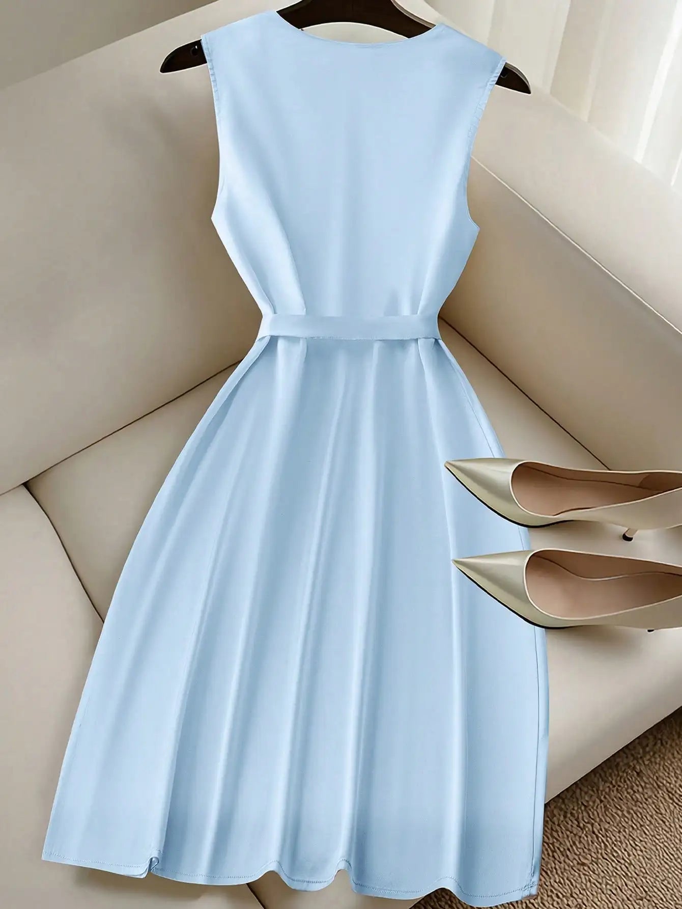 Women Elegant Solid Color Sleeveless Short Casual White Cute Dress for Work, Graduation Bodycon Dress Maxi Dresses for Women