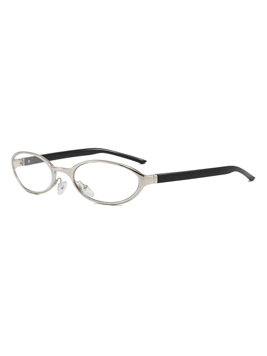 Women‘s Small Oval Sunglasses UV400 Protection Mini Shades Y2K Retro Tiny Slim Oval Frame Glasses for Men Women Daily Wear