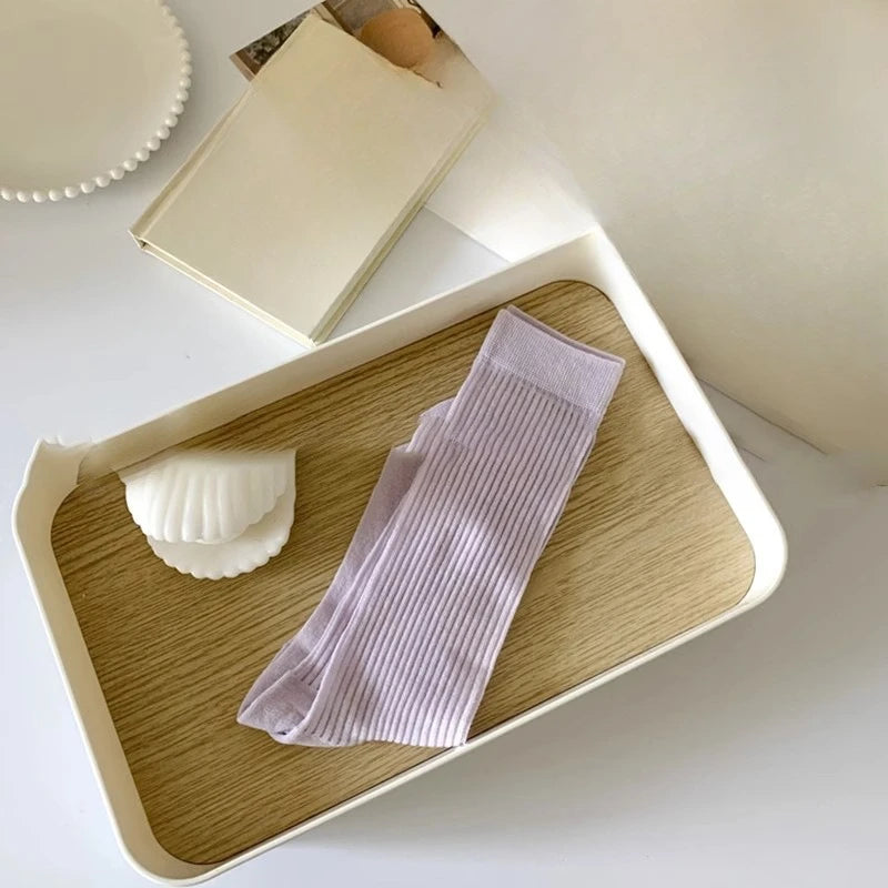 1/9 pairs New summer thin casual women's middle tube socks comfortable women's middle tube socks fashion breathable long socks