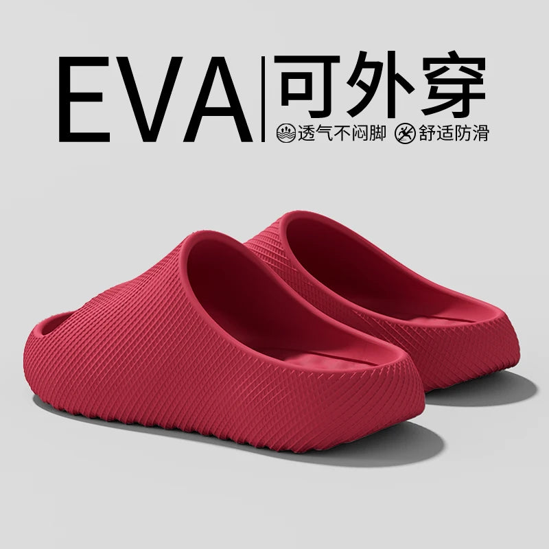 Chunky Platform EVA Cloud Slippers Women 2026 Summer Brand Design Thick Soft Bottom Non Slip Slides Couple Beach Sandals Woman