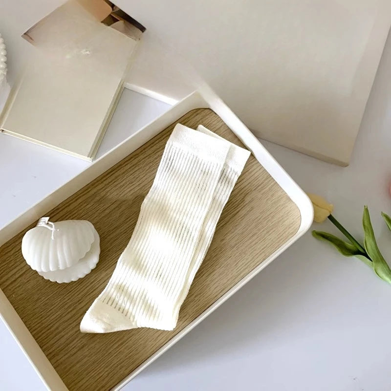 1/9 pairs New summer thin casual women's middle tube socks comfortable women's middle tube socks fashion breathable long socks