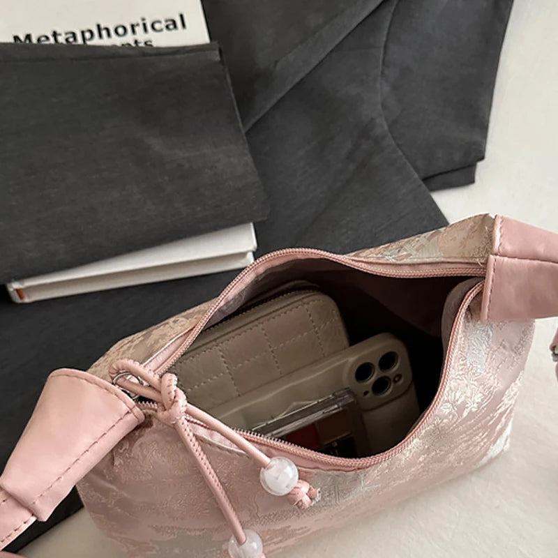 New Chinese Style Fine Embroidery Ladies Handbags Summer Fashion Shoulder Bag Crossbody Daily Party Tote Handbag For Women