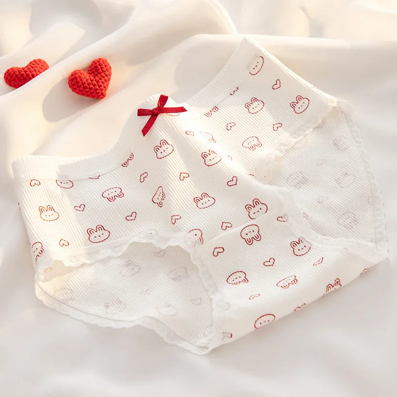 5Pcs/Lot Women's Underwear Cotton Panties Sexy Pantys for Female Intimates Underpants Breathable Briefs Girls Mid-Rise Shorts