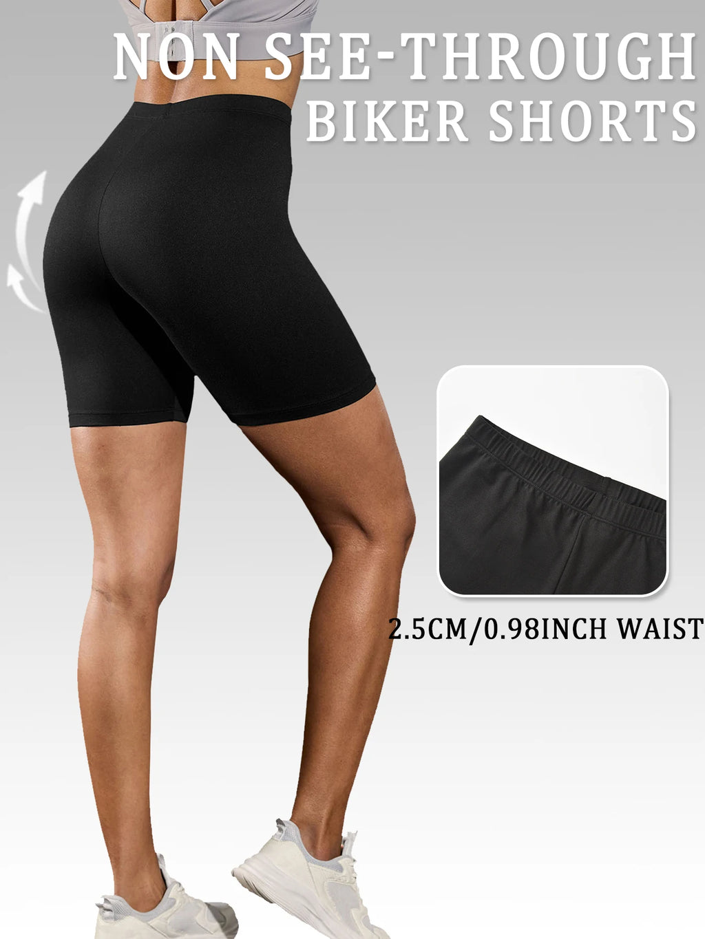 Women's Super Soft Biker Shorts High Stretchy No See Through Workout Running Yoga Athletic Gym Fitness Pants