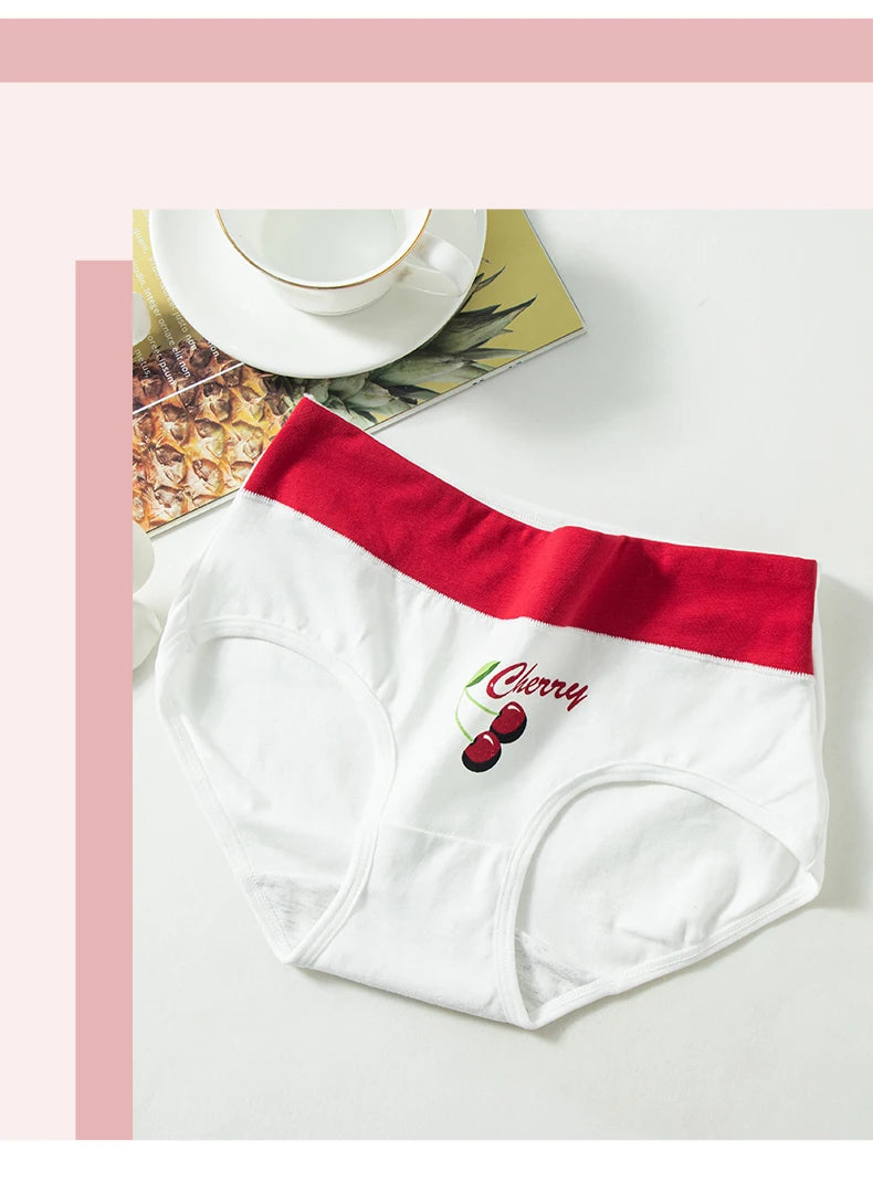 4Pcs Women Cotton Panties High Waist Underwear Print Ladies Briefs Soft Underpants Breathable Plus Size M-4XL Sexy Lingerie