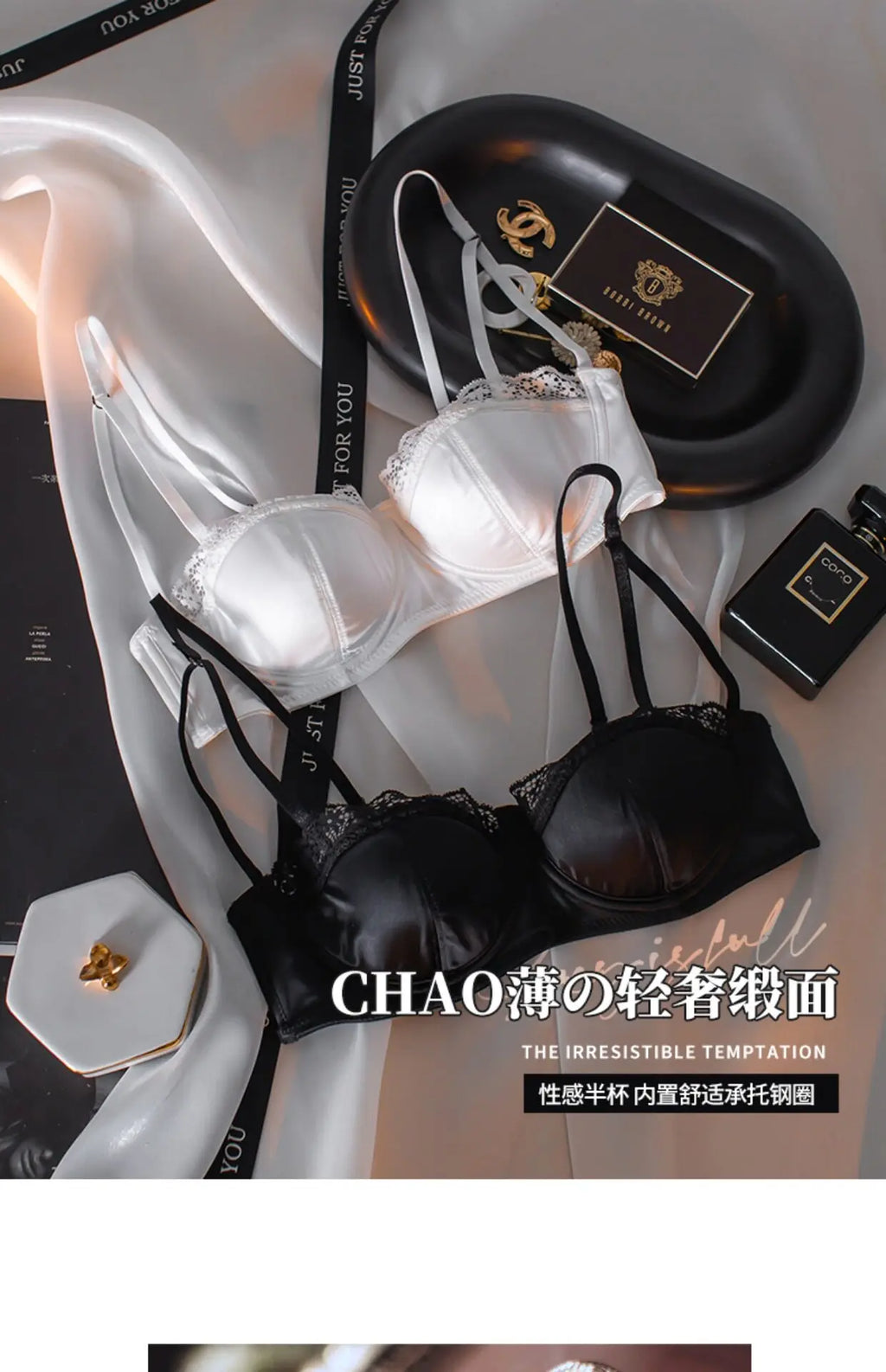 Sexy French Half Cup Invisible Bra Set Soft Underwire Minimizer Push Up Lingerie Set S-XL Comfort Breathable Anti Sag Stylish