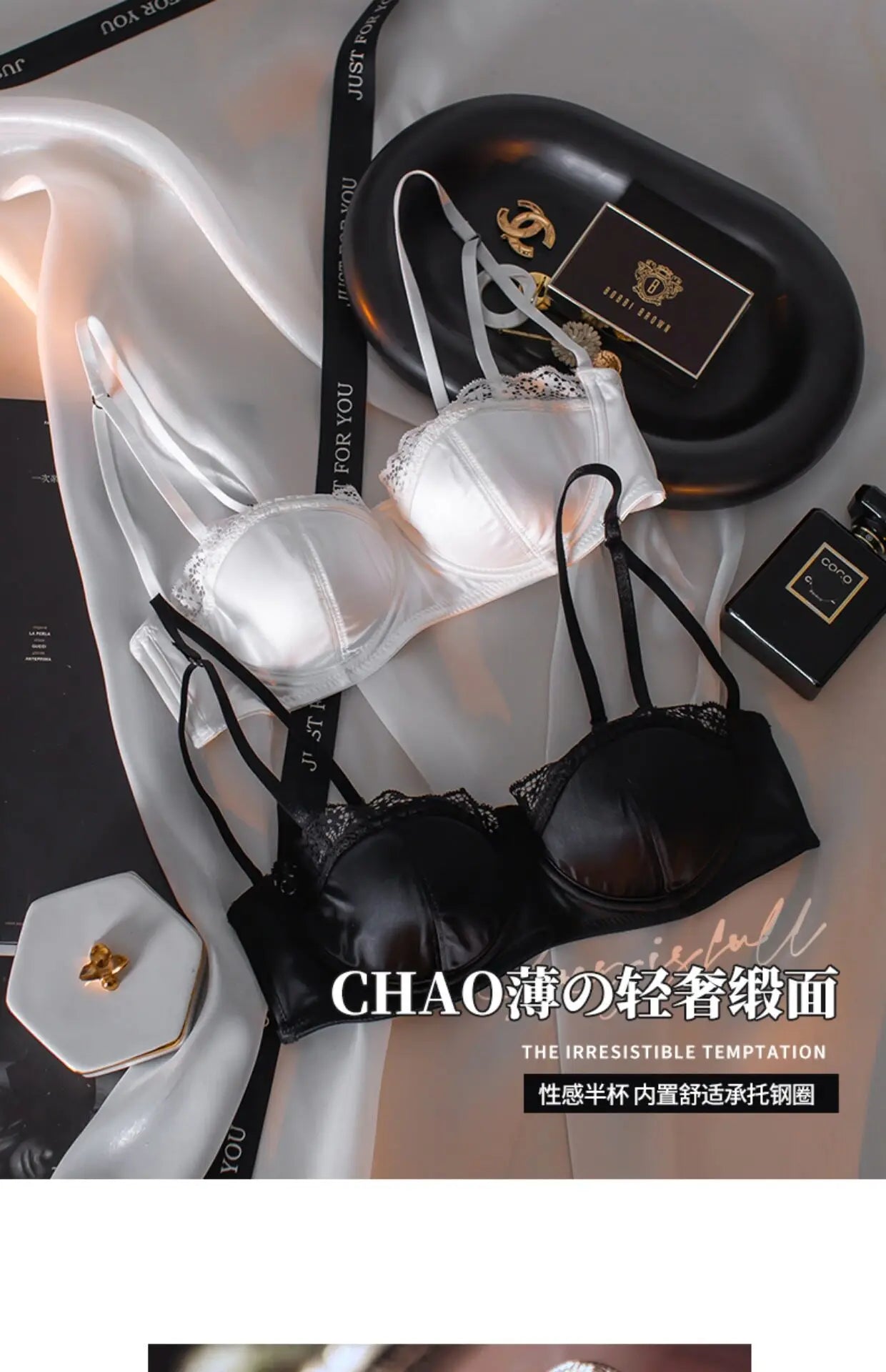 Sexy French Half Cup Invisible Bra Set Soft Underwire Minimizer Push Up Lingerie Set S-XL Comfort Breathable Anti Sag Stylish