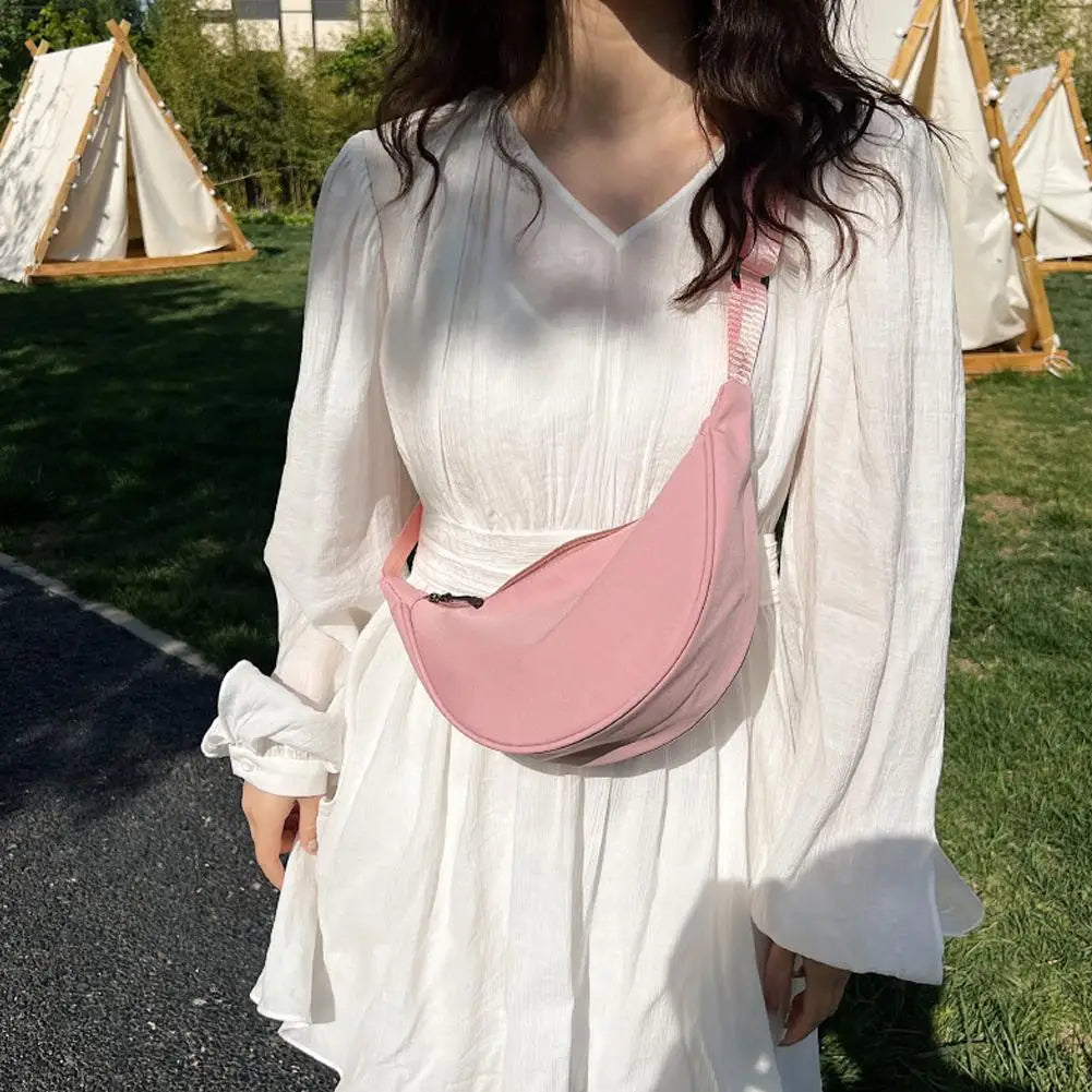 Trendy Women Casual Nylon Crossbody Bag Dumpling Bag Shoulder Bag Large Dumpling Purse Casual Women's Crossbody Bags