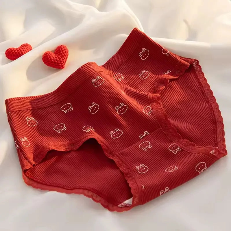 5Pcs/Lot Women's Underwear Cotton Panties Sexy Pantys for Female Intimates Underpants Breathable Briefs Girls Mid-Rise Shorts