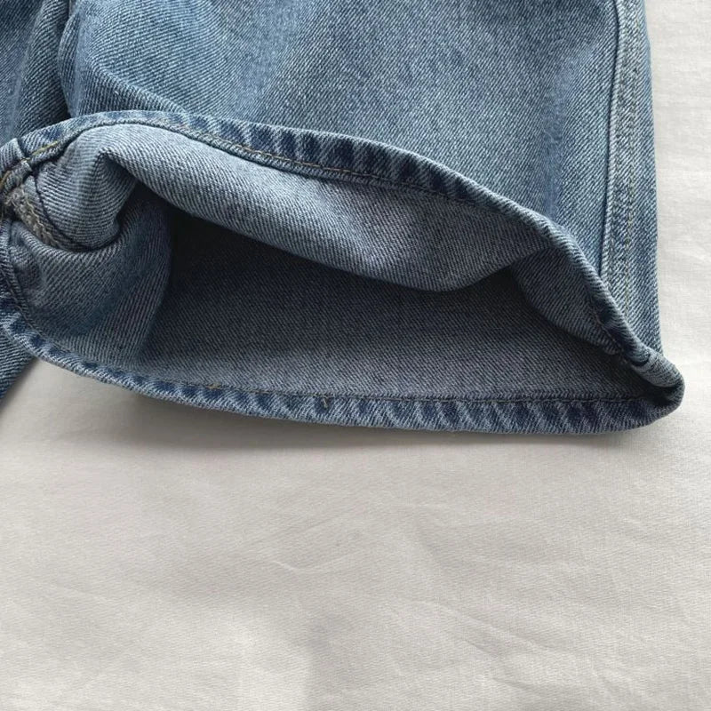 Summer Hot Sale Female Korean High Waist Jeans Lady Solid Color Thin Denim Shorts Girls Casual Fashion Daily Short Pants