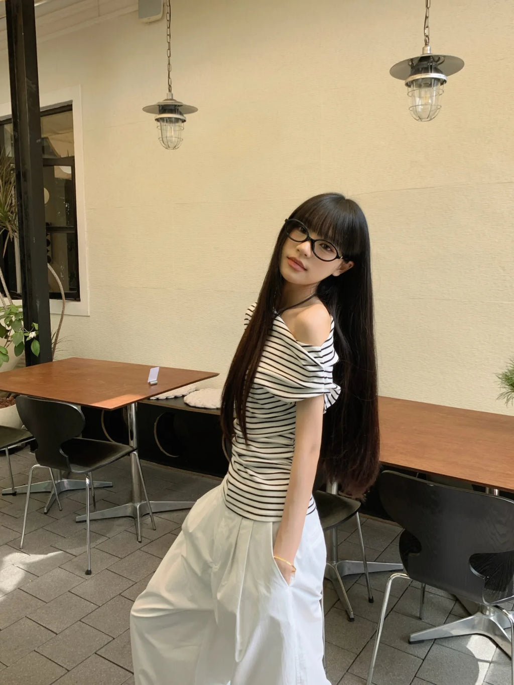 Casual Slim Striped T-shirts For Women 2026 Summer Y2K Women's T-shirt Short Sleeve Blouses Tees Fashion Female Tops