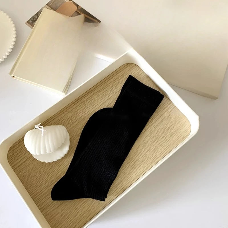 1/9 pairs New summer thin casual women's middle tube socks comfortable women's middle tube socks fashion breathable long socks