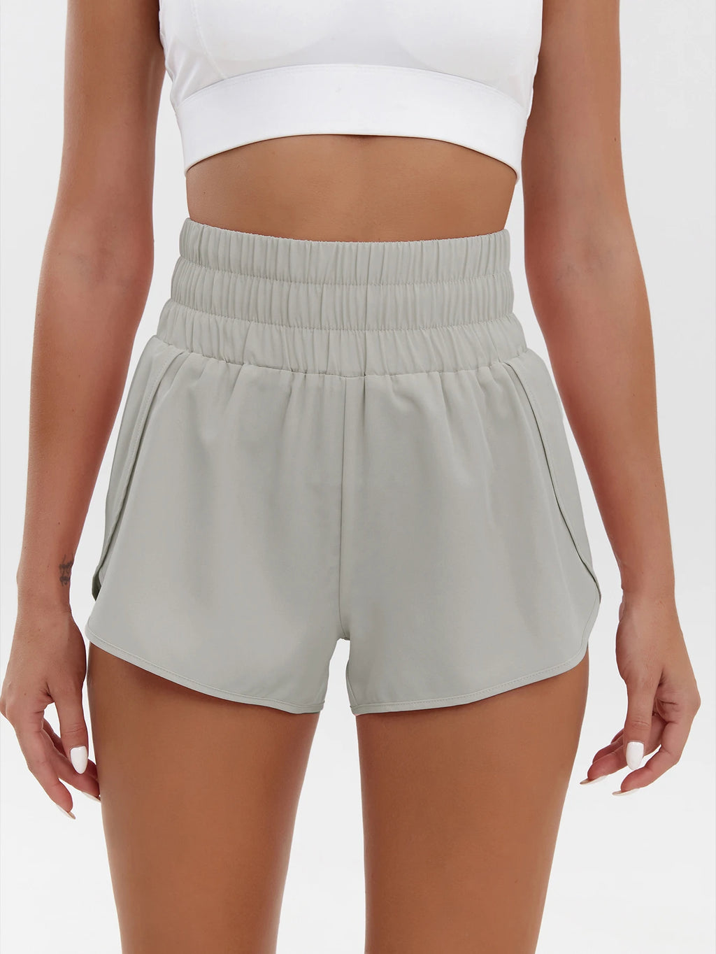 2025 New European and American Women's Shorts High Waist Elastic Loose Quick-drying Sports Casual Shorts Breathable Pants