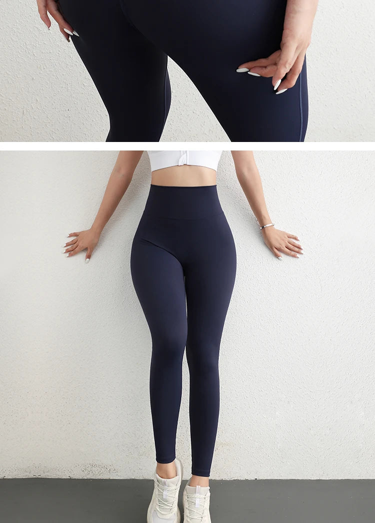 Hot Selling Classical Design Elastic Material High Impact Leggings Quality Brands Yoga Pants High Waist Sport Leggings For Girls