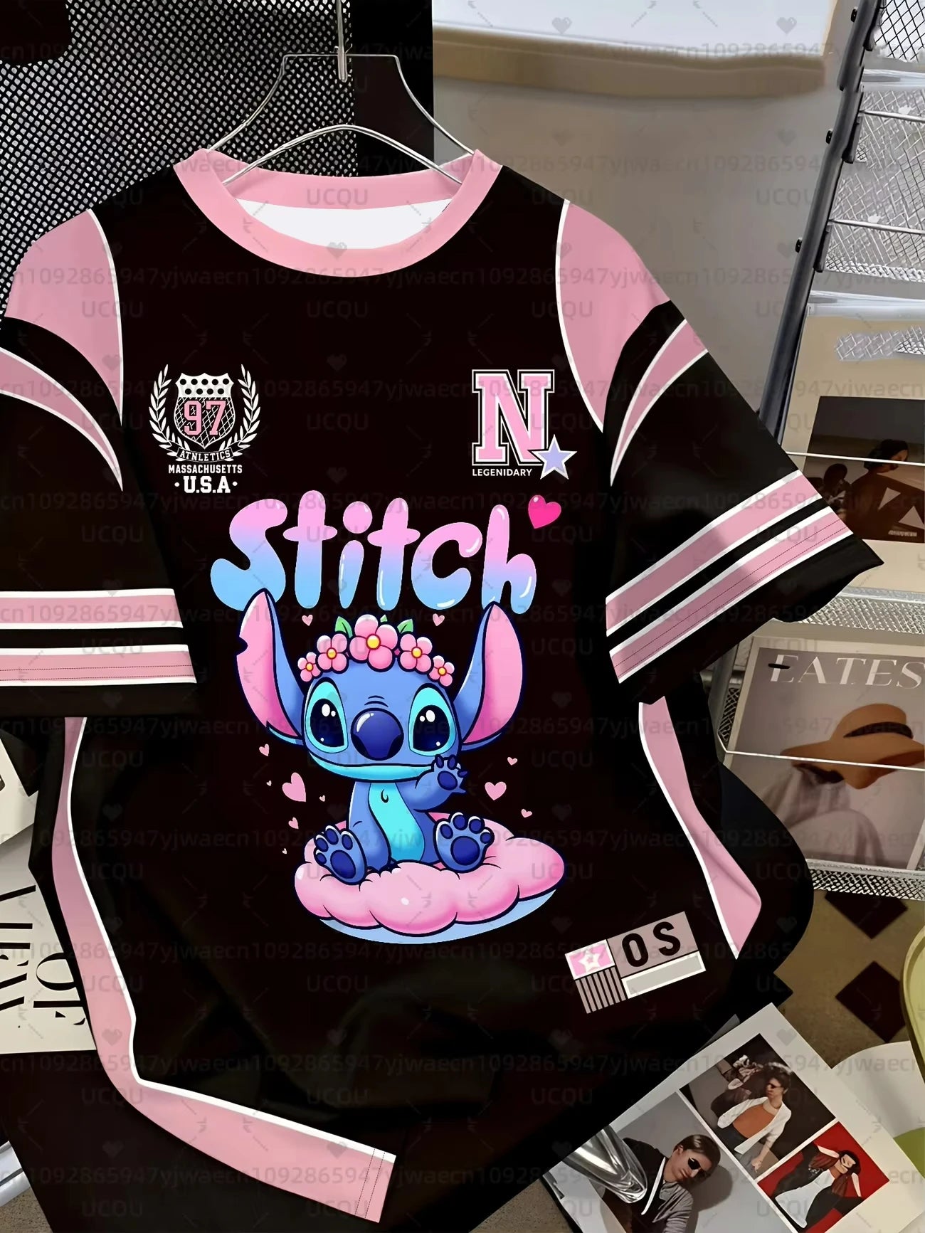 2026 Summer Men's Women's Cartoon Stitch 3D Print Short Sleeve T-Shirts Breathable Quick-drying Couple Casual T-shirt Tops