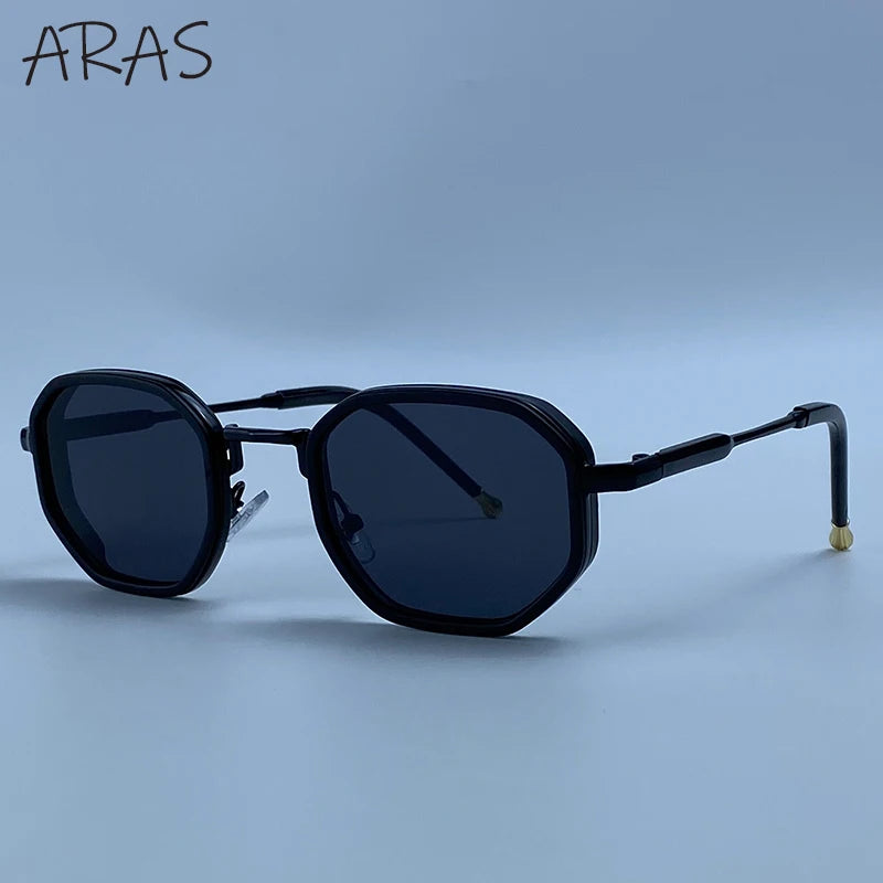 Small Frame Octagon Punk Sunglasses Women Luxury Brand Retro Geometric Metal Fashion Shades Vintage Sun Glasses Driving Eyewear