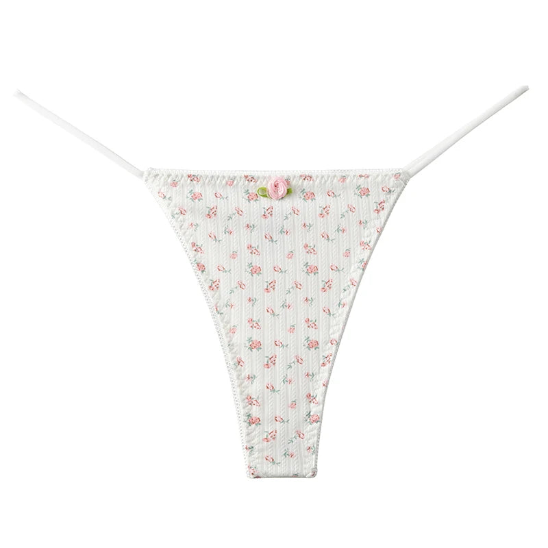WarmSteps 2PCS Sweet Women's Panties High Quality Printed Bikini Sexy Lingerie Fashion Lingerie Comfortable Breathable Underpant