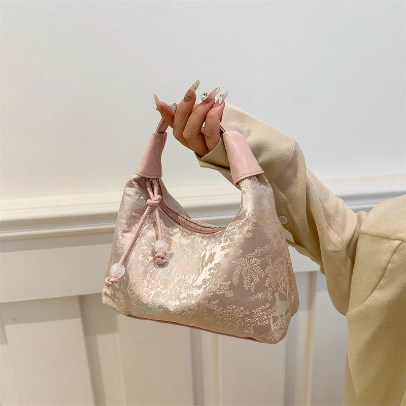 New Chinese Style Fine Embroidery Ladies Handbags Summer Fashion Shoulder Bag Crossbody Daily Party Tote Handbag For Women