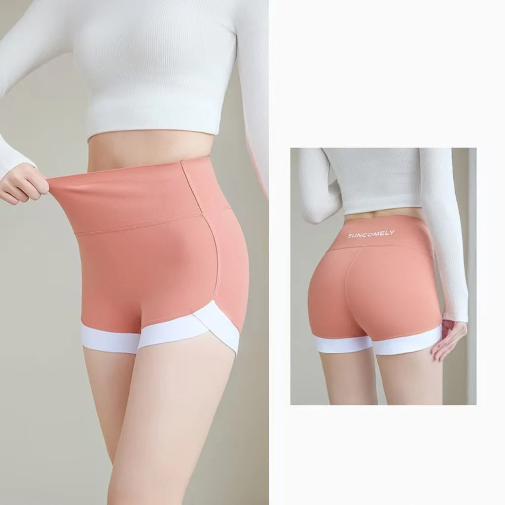 Hearuisavy Running Sports Shorts Women Buttock Lift Gym Leggings Women Cycling Slim Fit Workout Shorts High Waist Yoga Shorts