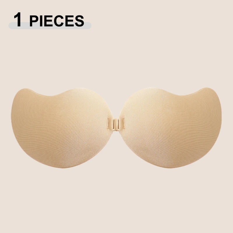 Women Invisible Silicone Mango Bra Sexy Strapless & Seamless Push Up Stick-On Bra Front Closure Lingerie & Underwear Accessories
