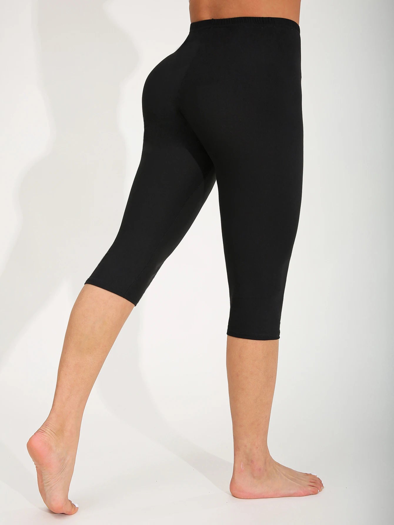 CUHAKCI Spring Summer Fashion Sharpened Women's Leggings Sexy Simple Pure Color Seven Pants Stretch Fitness Athletic Yoga Pants