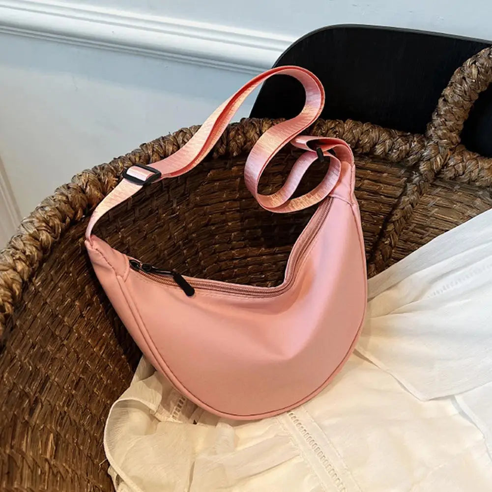 Trendy Women Casual Nylon Crossbody Bag Dumpling Bag Shoulder Bag Large Dumpling Purse Casual Women's Crossbody Bags