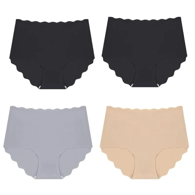 BZEL 4PCS Women's Panties Seamless Female Sexy Lingerie High-Waist Briefs Ladies Breathable Leopard Plus Size Underpant Hot Sale