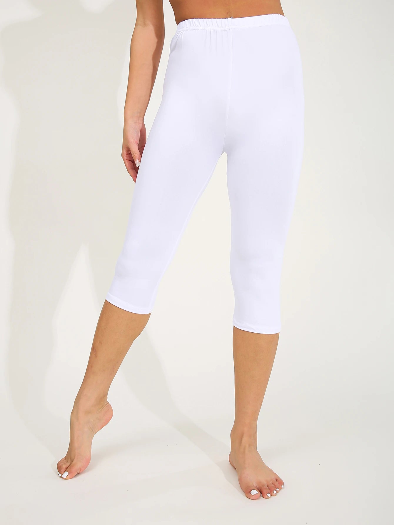 CUHAKCI Spring Summer Fashion Sharpened Women's Leggings Sexy Simple Pure Color Seven Pants Stretch Fitness Athletic Yoga Pants
