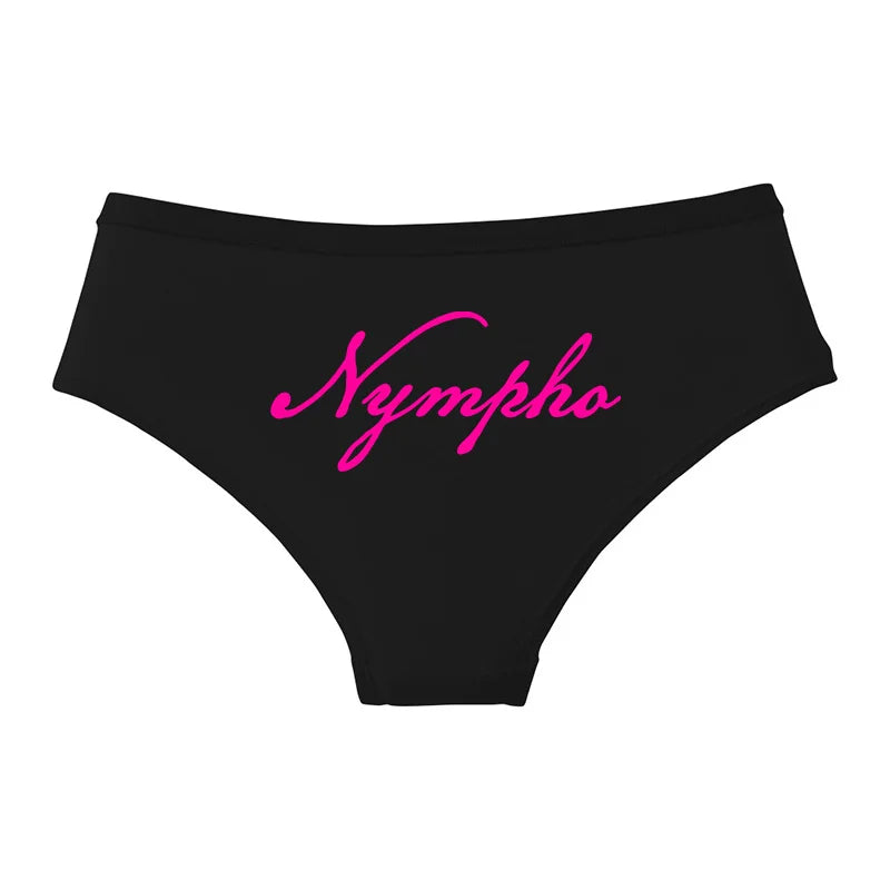 NYMPHO Gold Letter Print Underwear Cute Girl Briefs Female Soft Cotton Panties Sexy Lingeries For Women Ladies Underpants