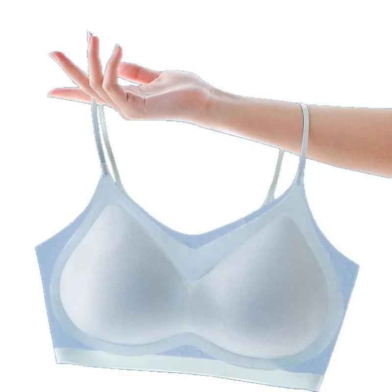 Summer Seamless Ultra-Thin Ice Silk Bra Women Sexy Push Up Bra Intimates Wireless Bralette Underwear Air Cooling Brassiere