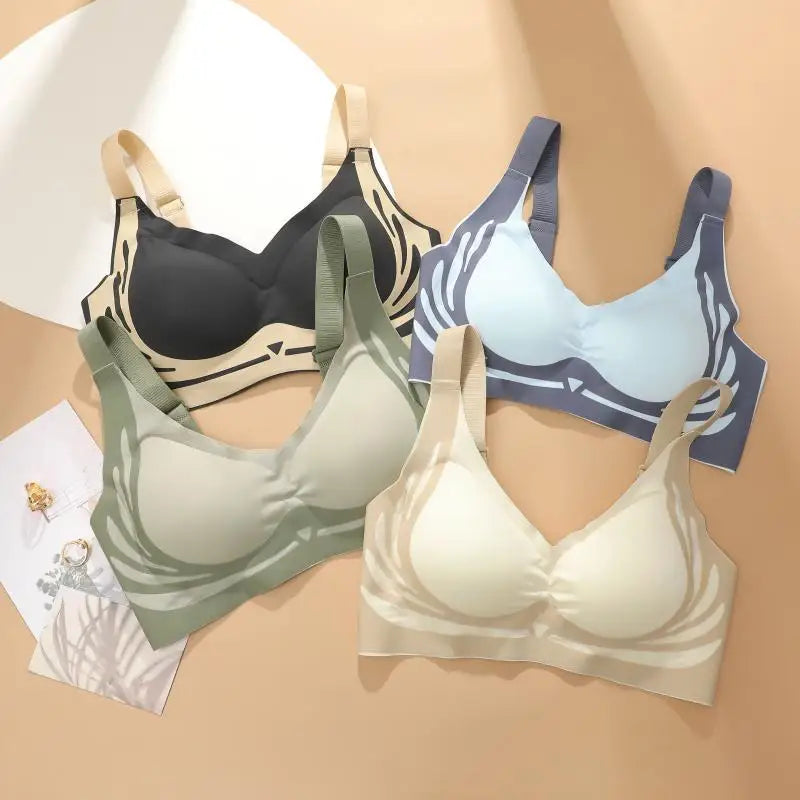 Women's Push Up Bras Seamless Comfortable Angel Wings Bras Sets Fashion Soft Breathable Underwear Female Cozy No Wire Lingerie