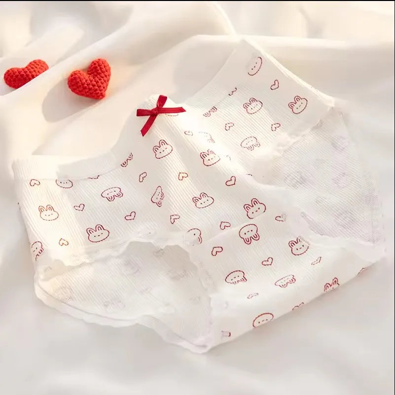 5Pcs/Lot Women's Underwear Cotton Panties Sexy Pantys for Female Intimates Underpants Breathable Briefs Girls Mid-Rise Shorts
