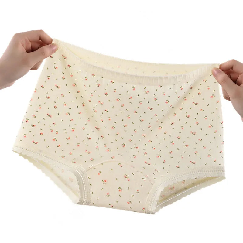 Women's Breathable Lace Panties Traceless Boxer Briefs Soft Mid-Rise Comfortable Underwear Sexy Intimates