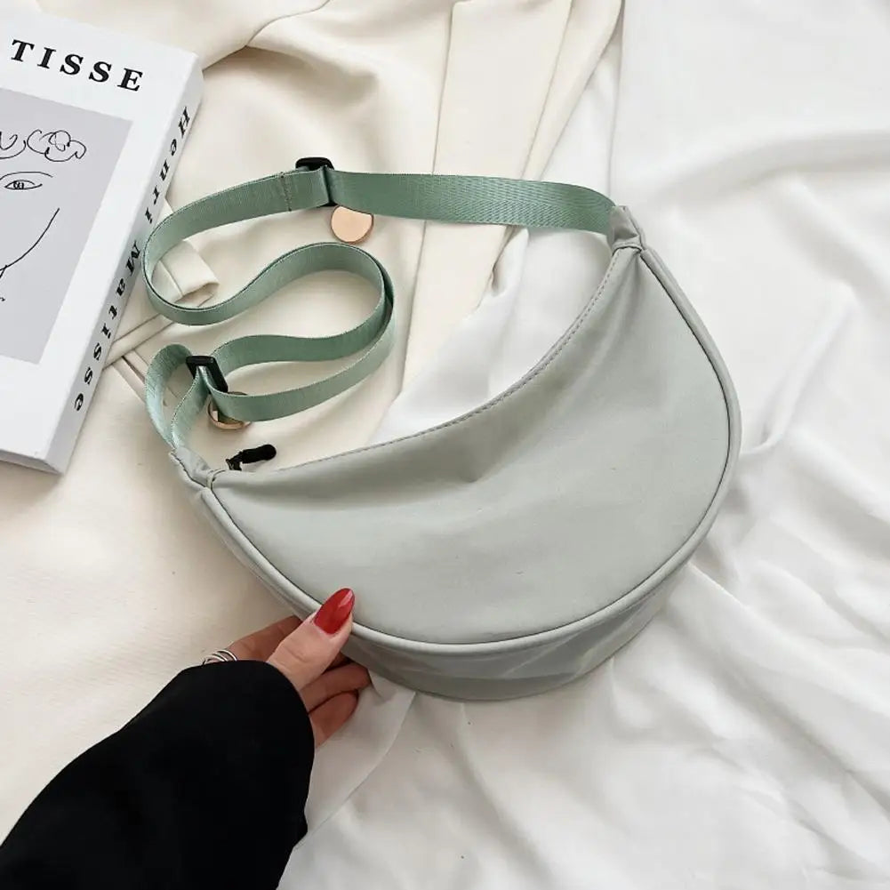 Trendy Women Casual Nylon Crossbody Bag Dumpling Bag Shoulder Bag Large Dumpling Purse Casual Women's Crossbody Bags