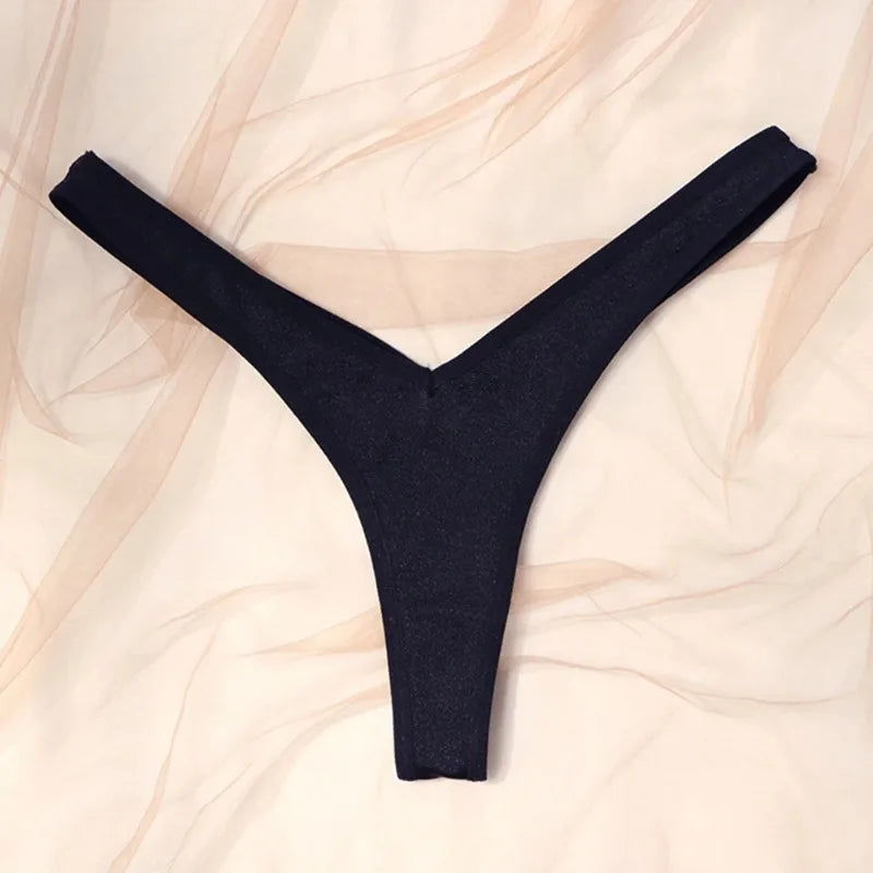תחתוני ספורט סקסיים לנשים V מותן תחתוני G-string נושמים תחתונים נמוכים