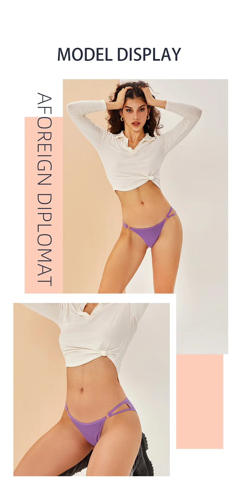 4PCS/SET Stripes Women Cotton Panties Women Sexy Low Rise Briefs Female Breathbale Underwear Button Design Pattern Soft Lingerie