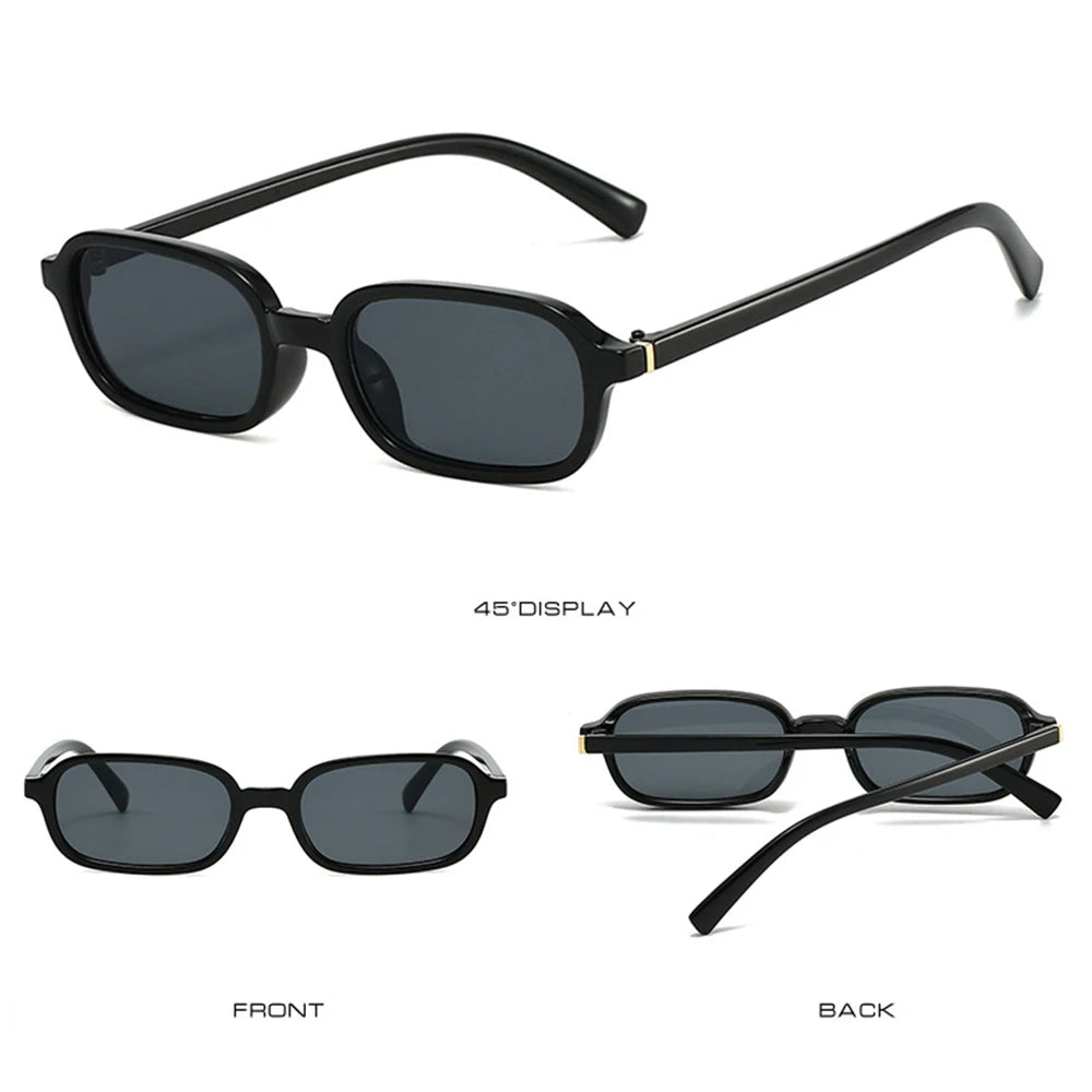 KLASSNUM Vintage Sunglasses Men Women 2026 Trendy Eyewear Rectangle Sun Glasses Anti UV400 Shades Eyepiece Small Square Glasses