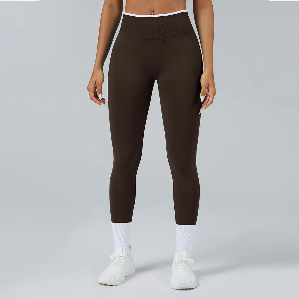 Women Elastic Waist Yoga Pants Seamless Push Up Leggings Sport Fitness Running Gym Quick Dry