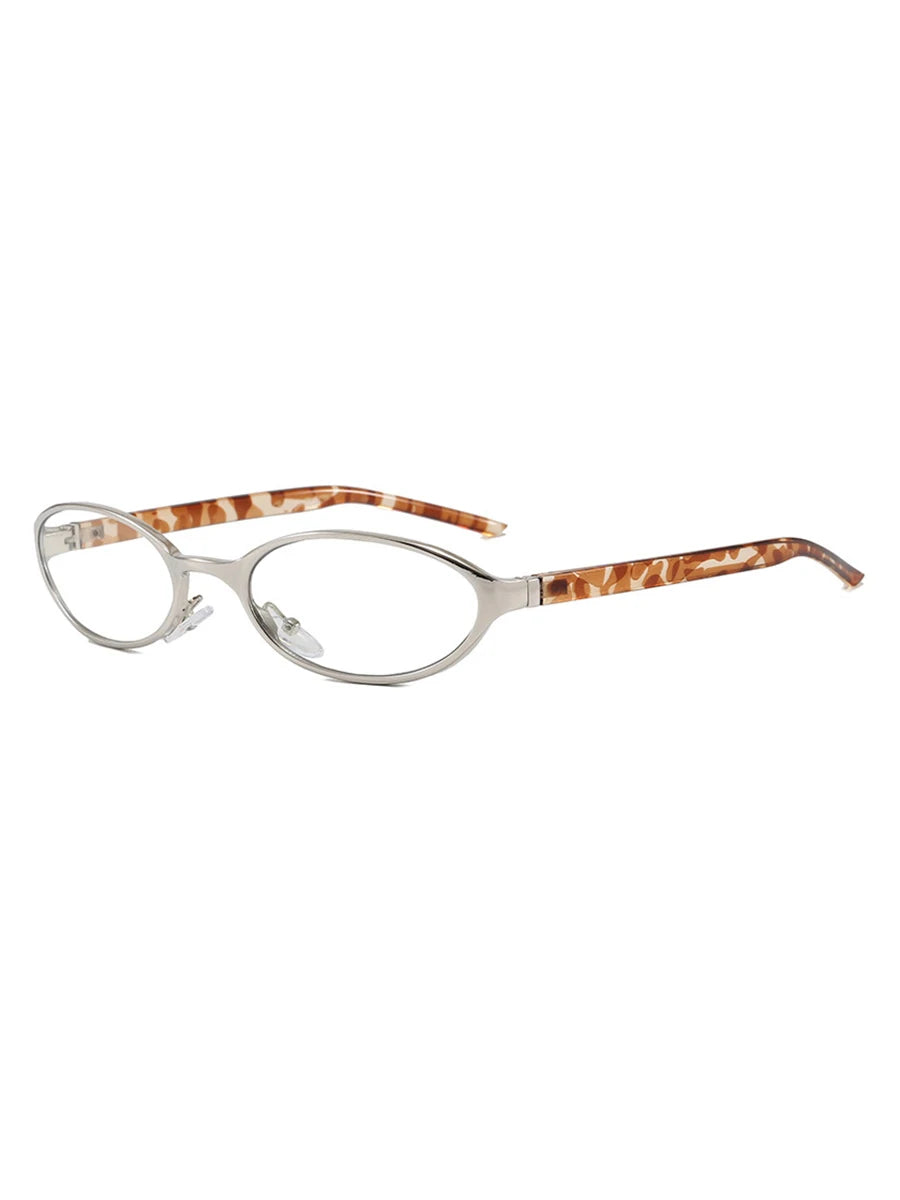 Women‘s Small Oval Sunglasses UV400 Protection Mini Shades Y2K Retro Tiny Slim Oval Frame Glasses for Men Women Daily Wear